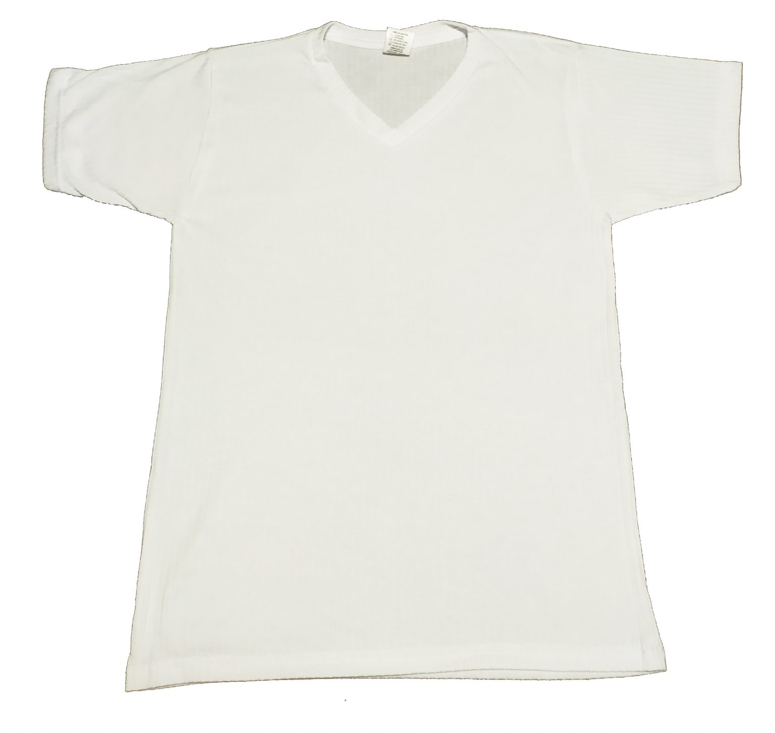 Camiseta Cuello V Blanca Hombre Texcolsport